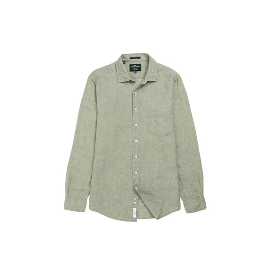 Rodd & Gunn Coromandel Sports Fit Linen Shirt Sage Grey