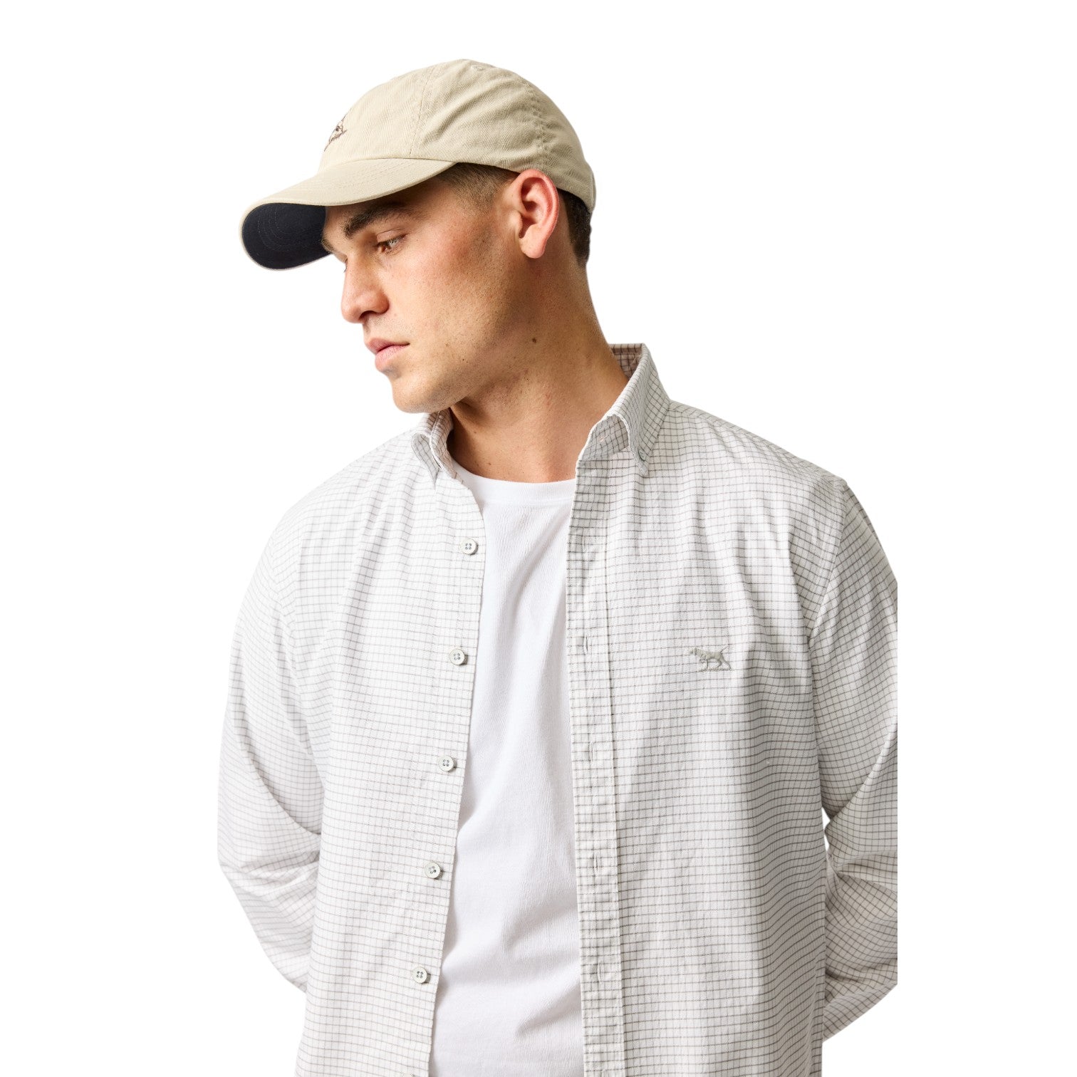 Rodd & Gunn Gunn Check Oxford 5 Pebble