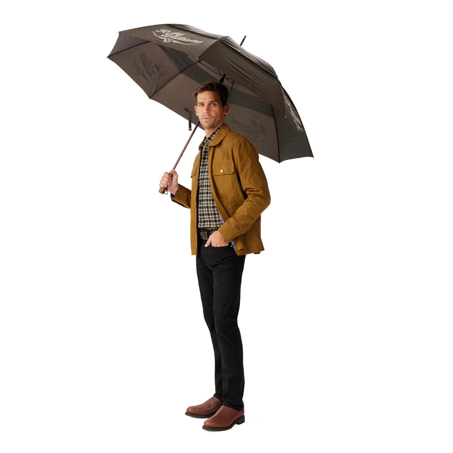 R.M.Williams Golf Umbrella Chestnut