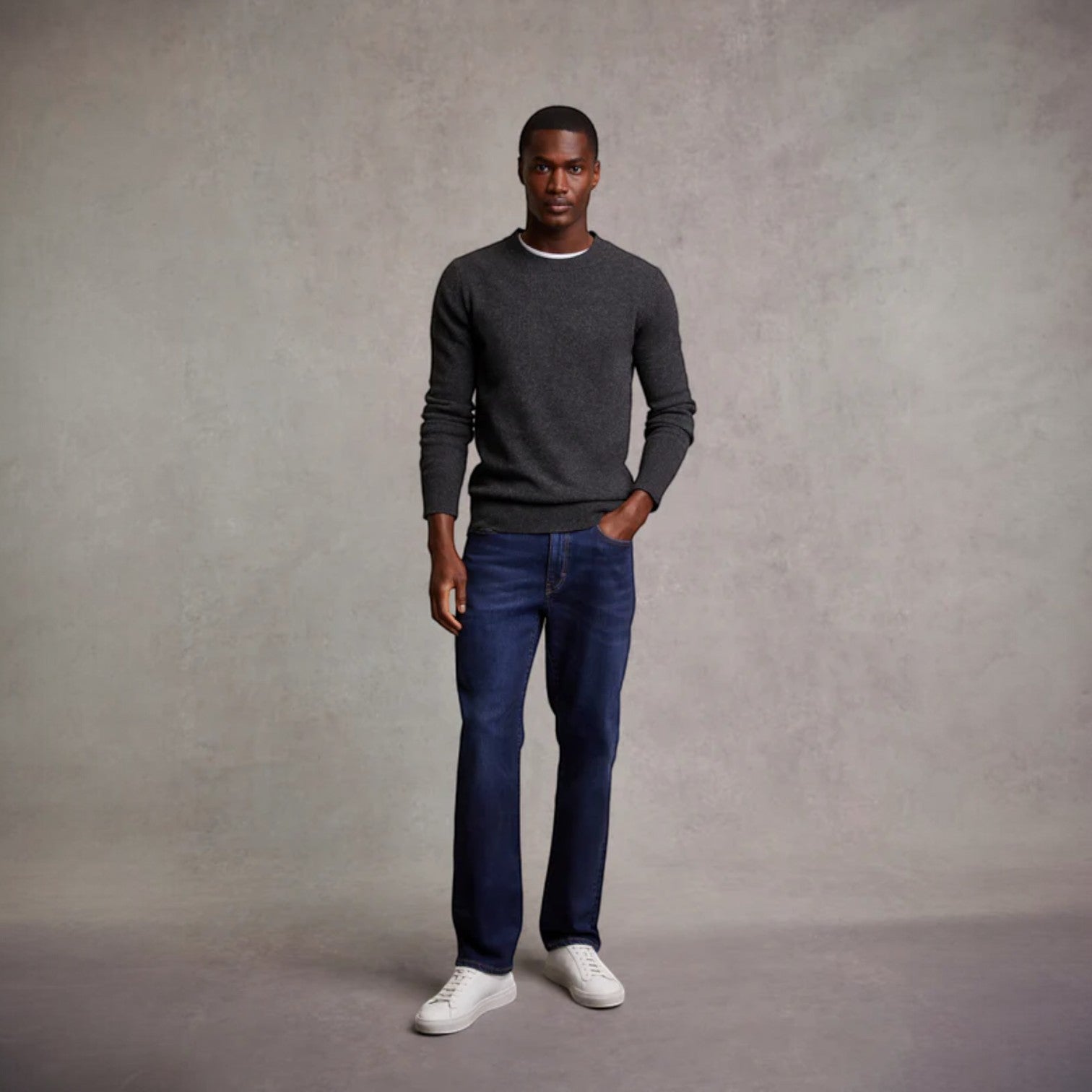 Holland Cooper Men's Classic Straight Jean Washed Indigo