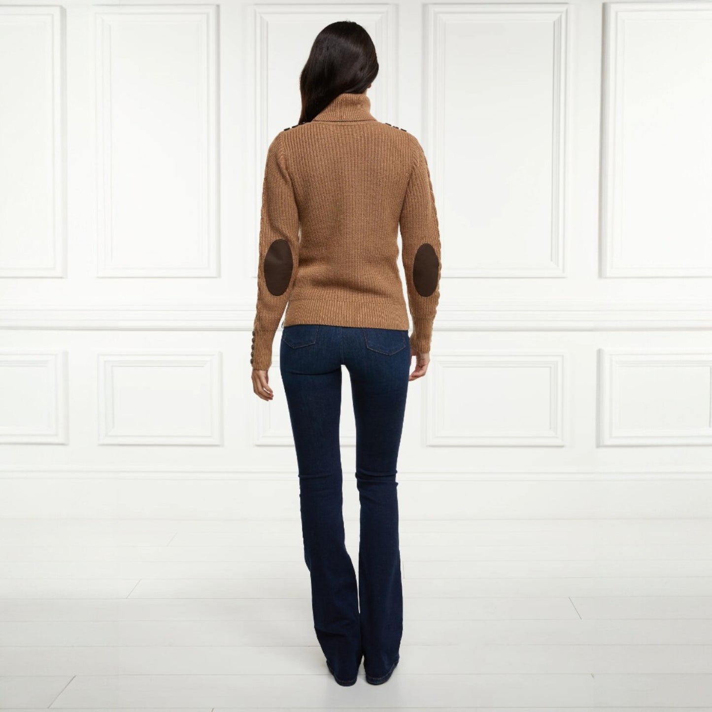 Holland Cooper Country Roll Neck Knit Caramel
