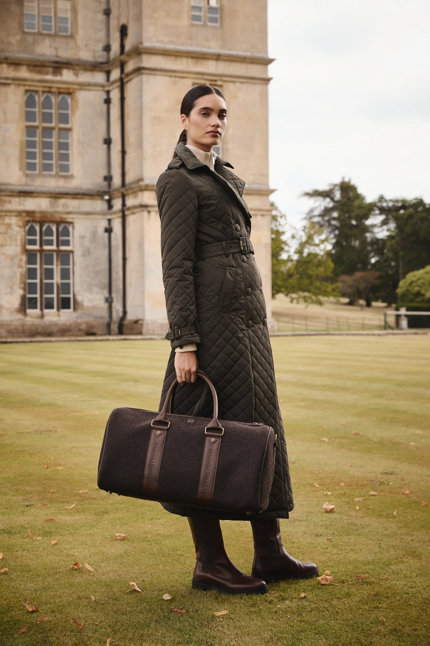 Holland Cooper Regency Holdall Brown Herringbone