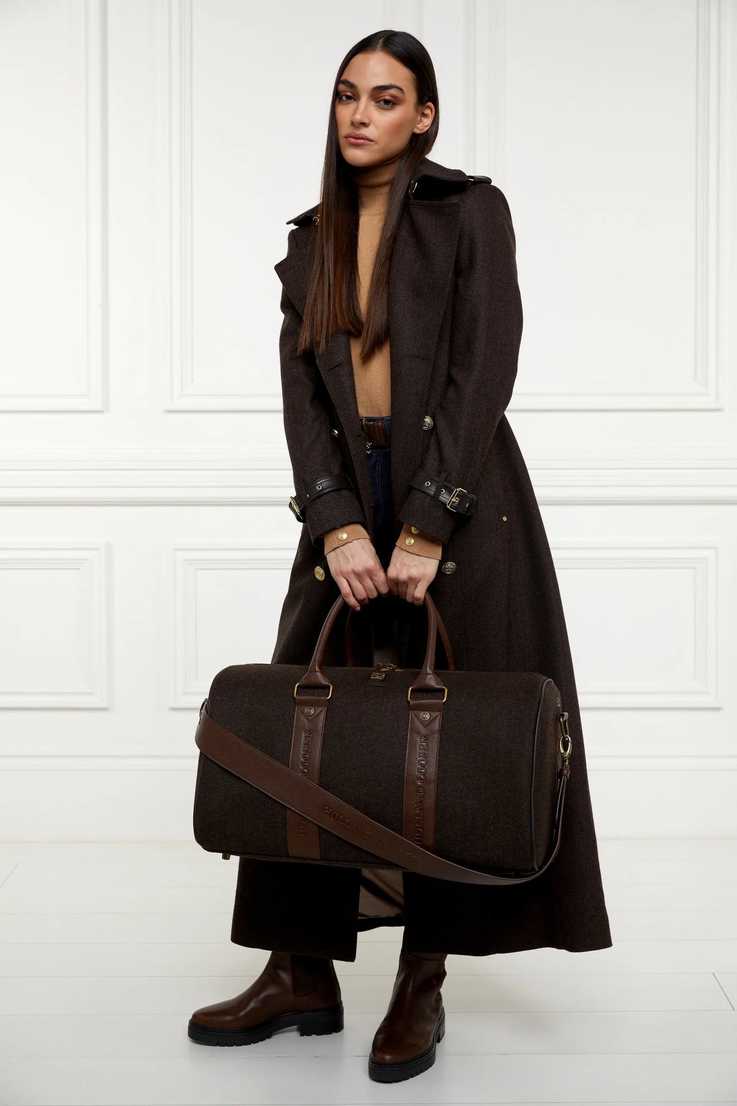 Holland Cooper Regency Holdall Brown Herringbone