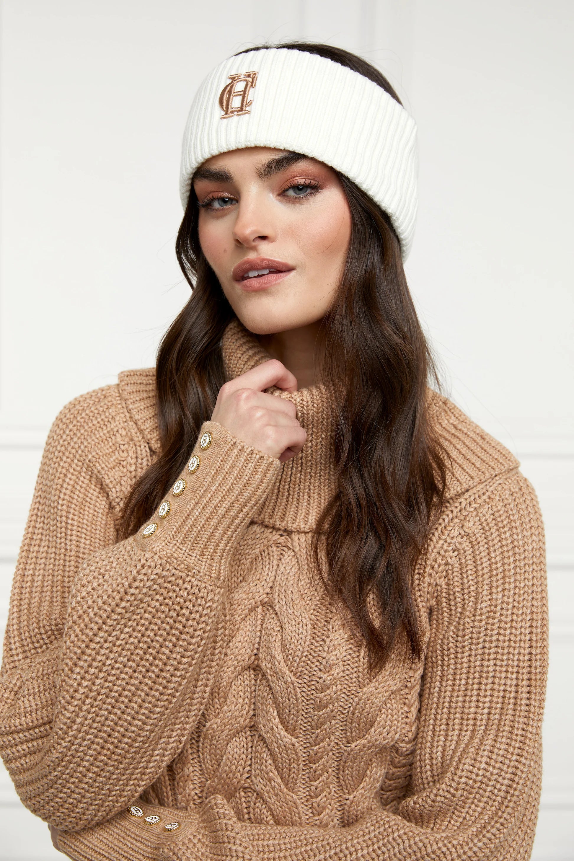 Holland Cooper Chelsea Merino Headband Cream