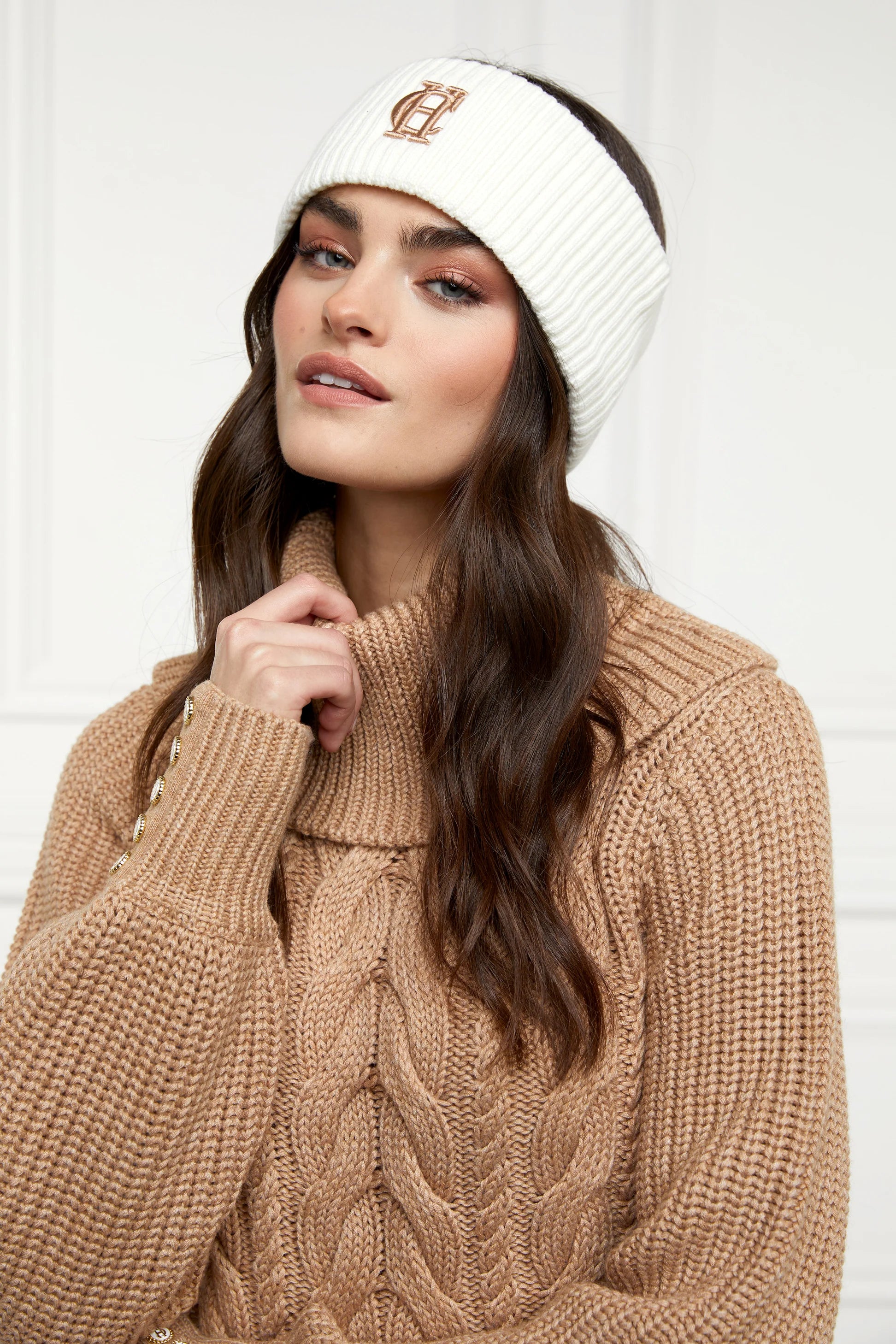 Holland Cooper Chelsea Merino Headband Cream