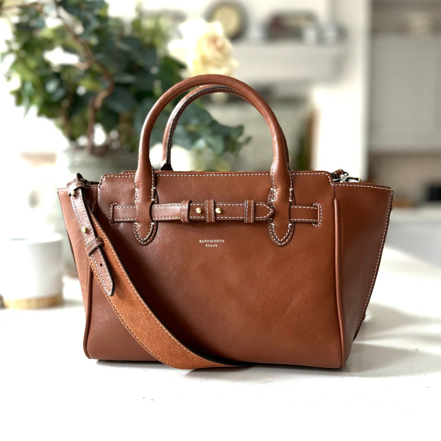 Barkworth Reeve Middleton Tan Leather Handheld Bag