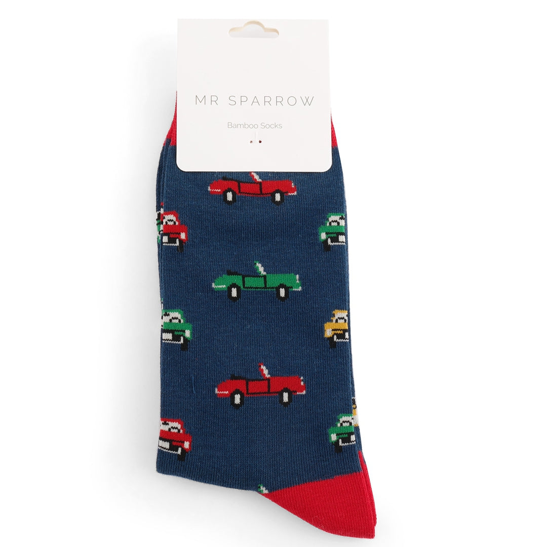 Mr Sparrow Classic Cars Navy Socks