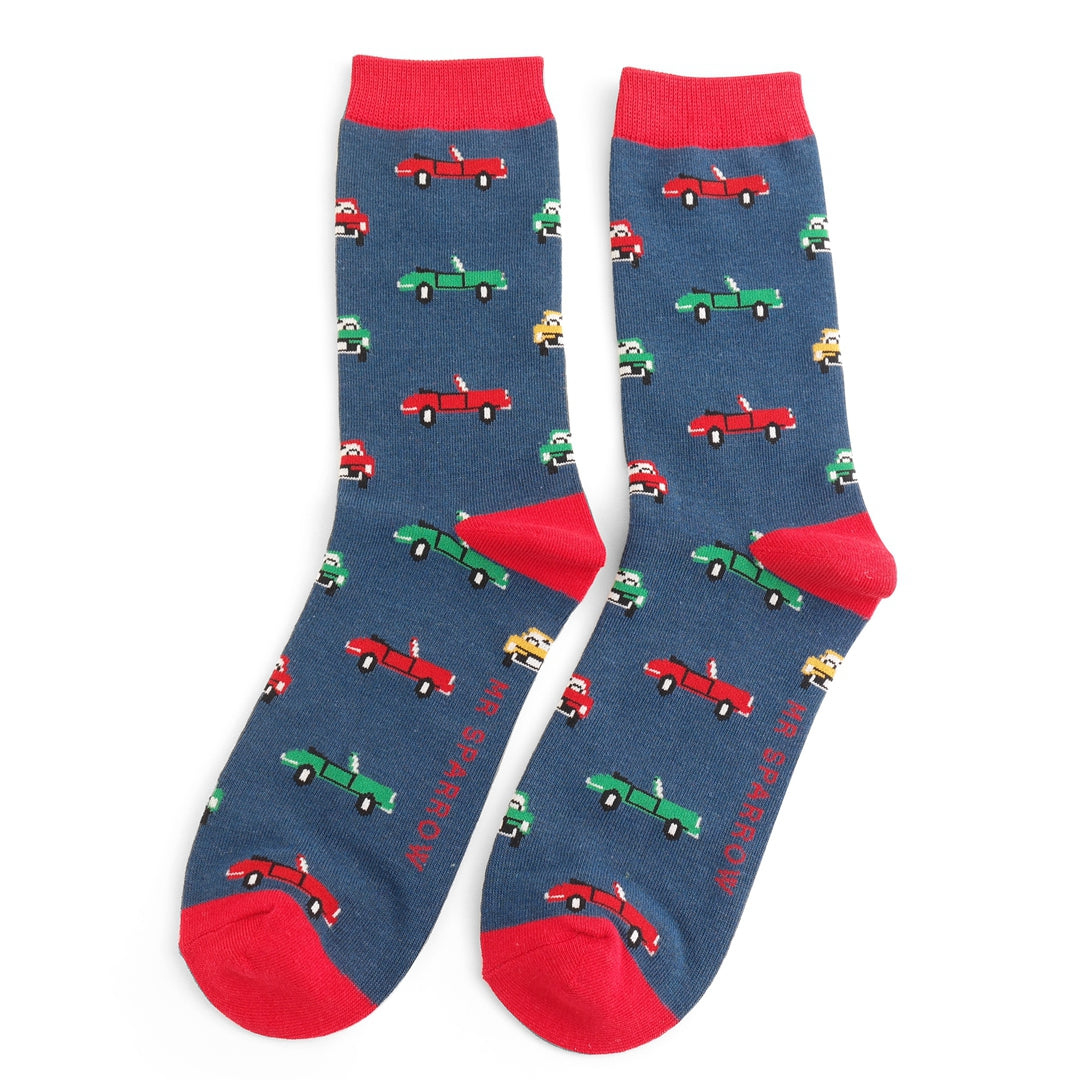 Mr Sparrow Classic Cars Navy Socks