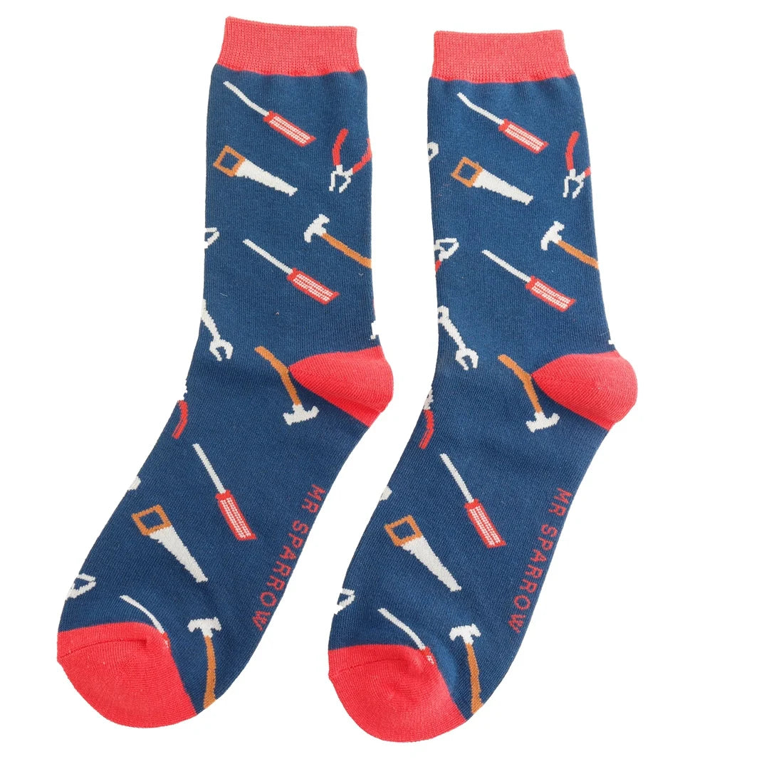 Mr Sparrow Tools Navy Socks