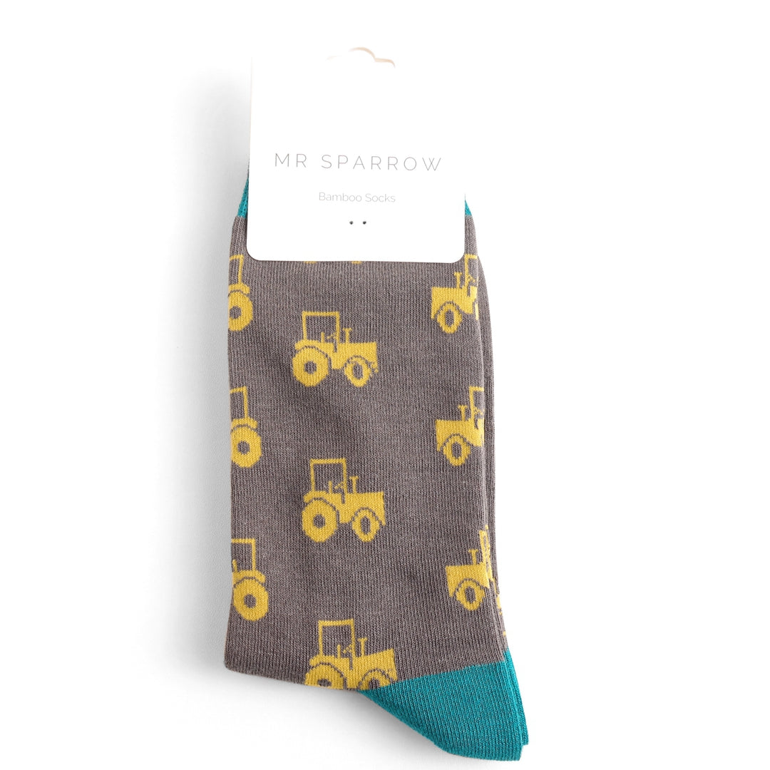 Mr Sparrow Tractors Charcoal Socks