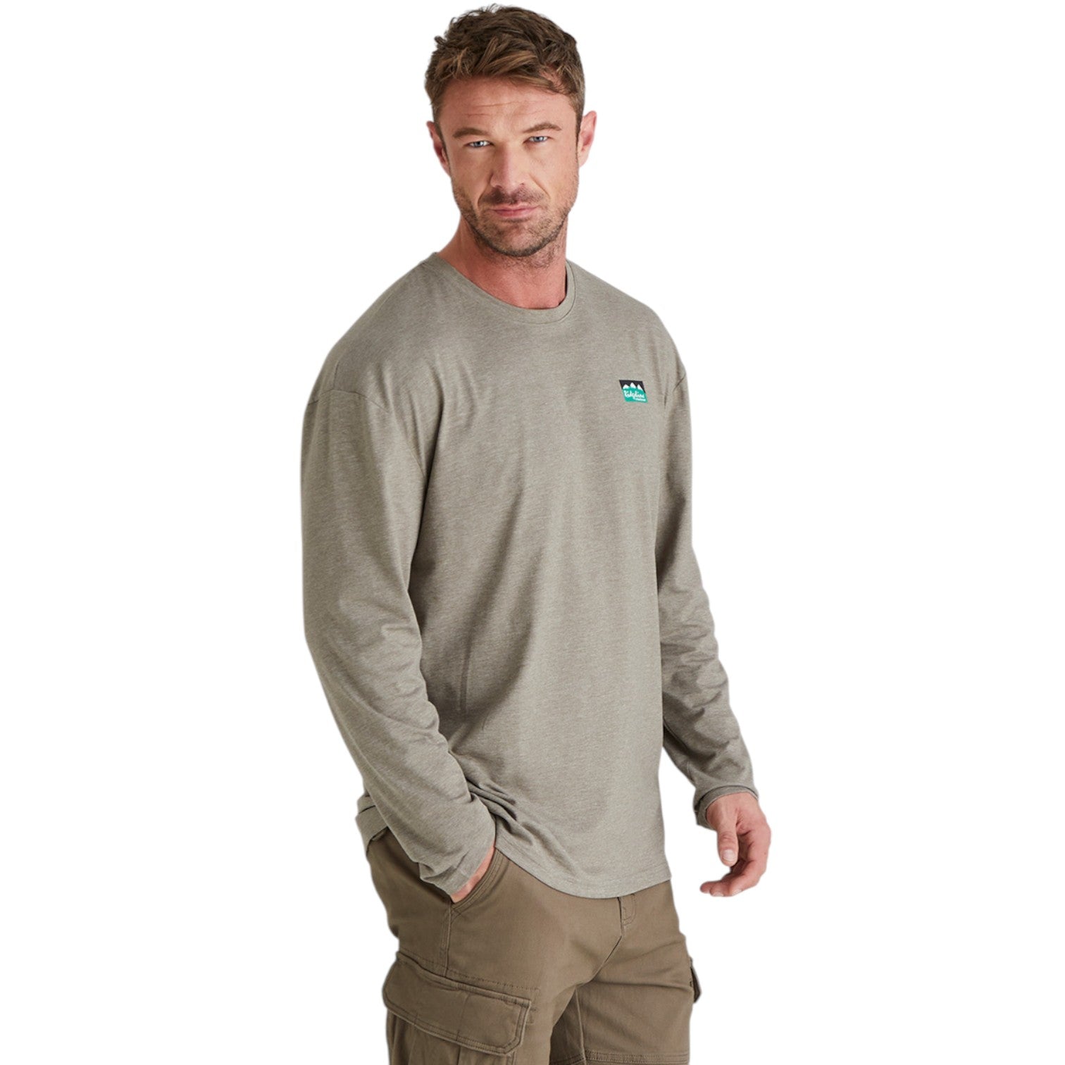 Ridgeline Men's Baseline Top Smokey Olive Marl