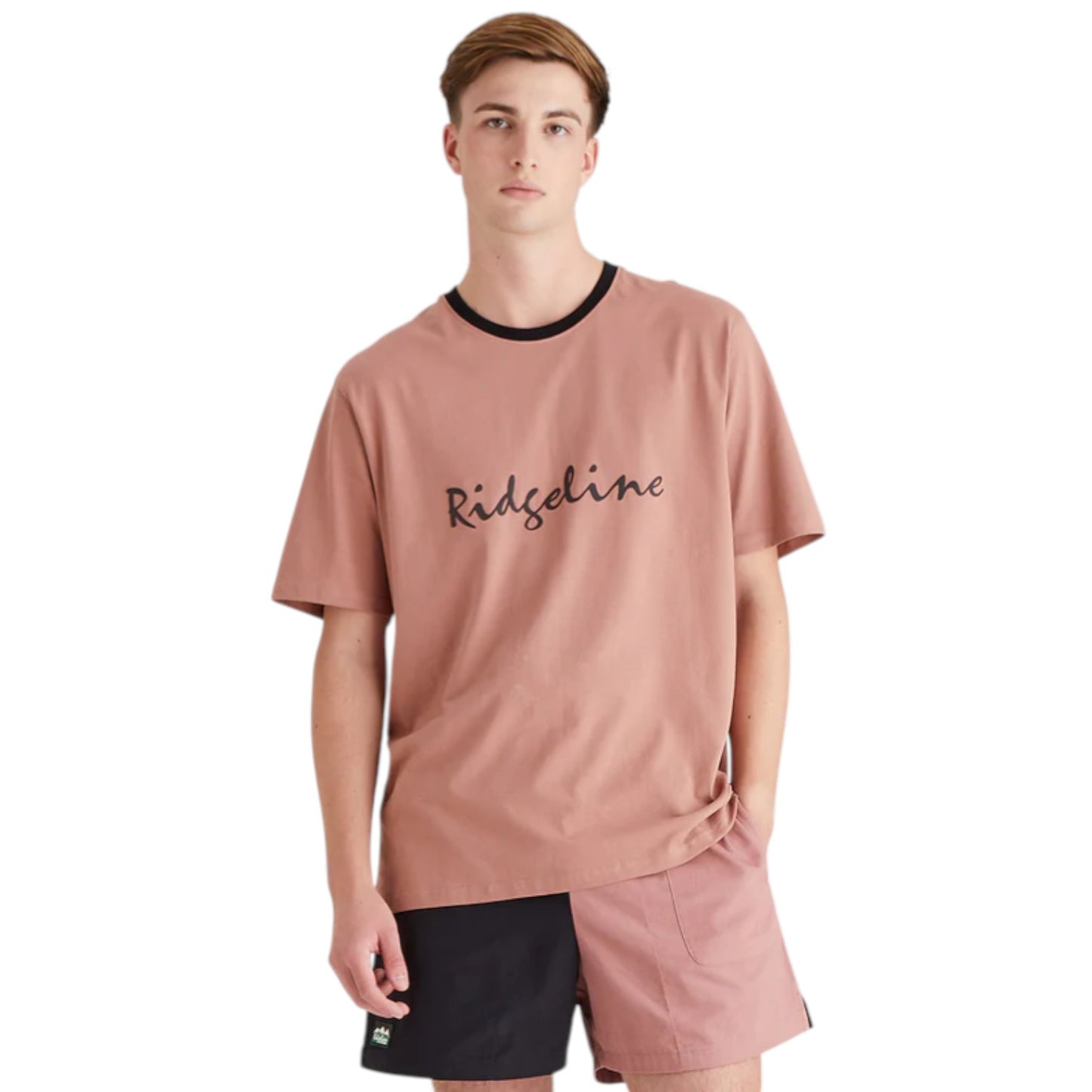 Ridgeline Men's Signature T Shirt Dusky Pink