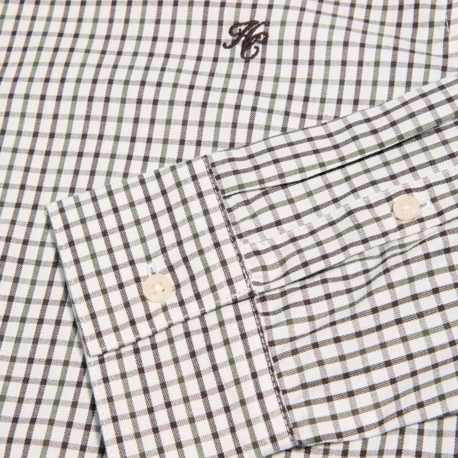 Holland Cooper Men's Classic Woven Button Down Cheltenham Check Green