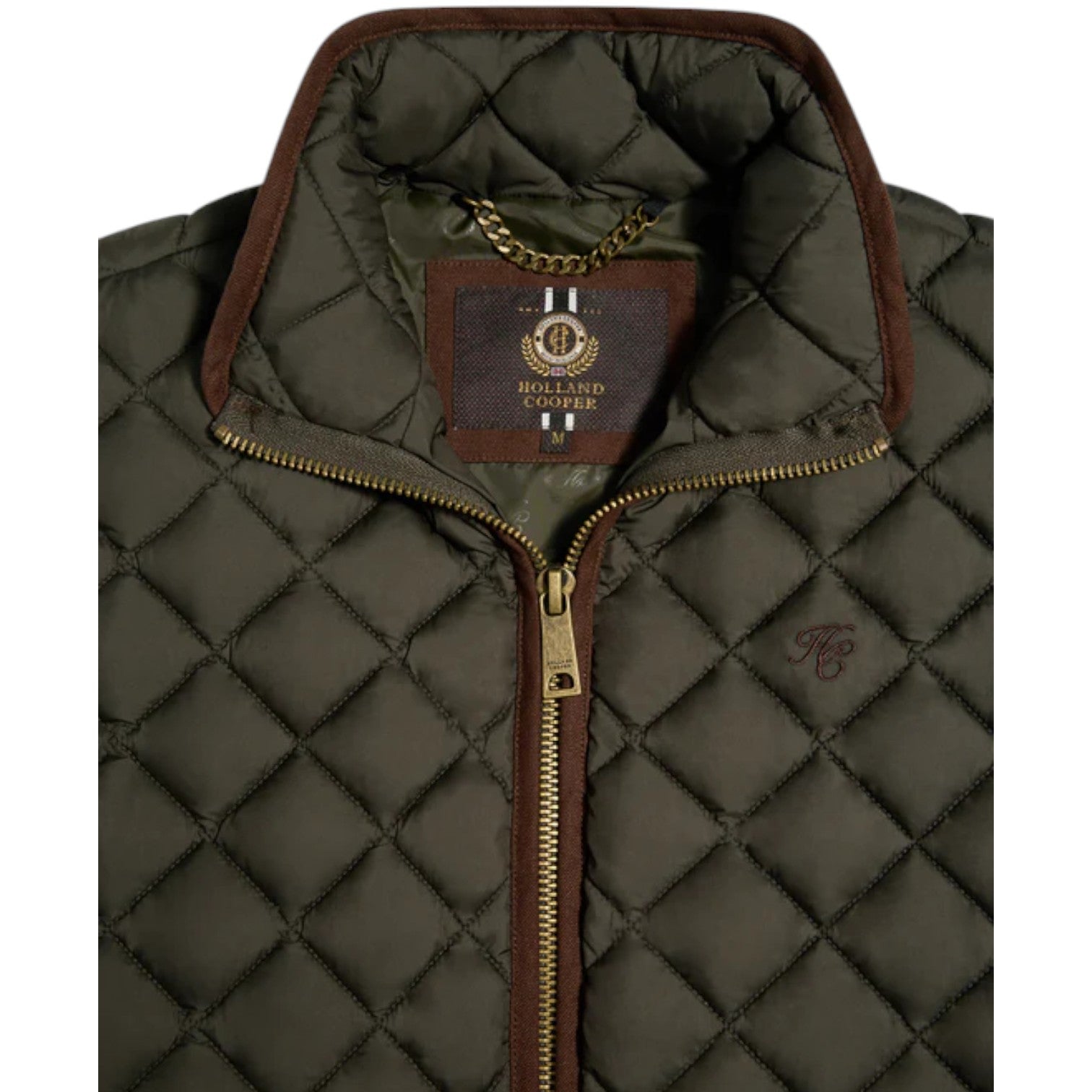 Holland Cooper Men's Country Quilted Gilet Khaki