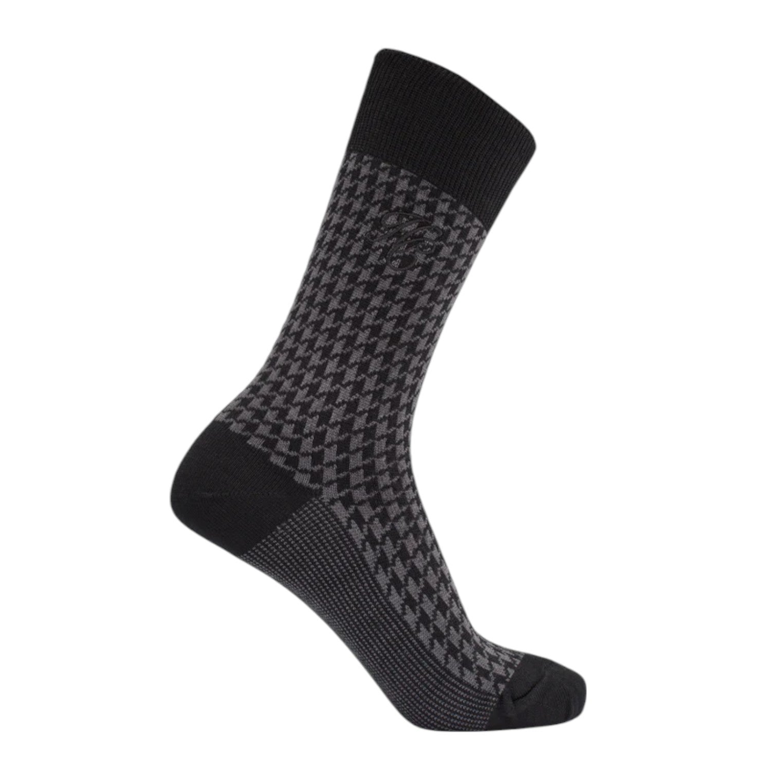 Holland Cooper Sock Gift Box Charcoal Houndstooth