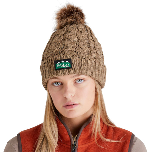 Ridgeline Nordic Fleck Bobble Hat Teak