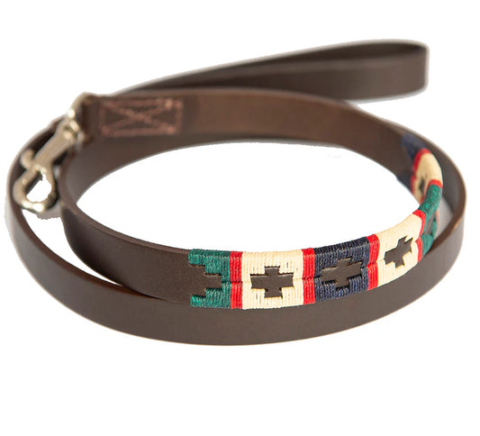 Pioneros Narrow Dog Lead - 905 Red Stripe