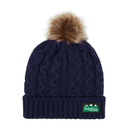Ridgeline Nordic Fleck Bobble Hat Navy