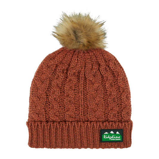 Ridgeline Nordic Fleck Bobble Hat Russet