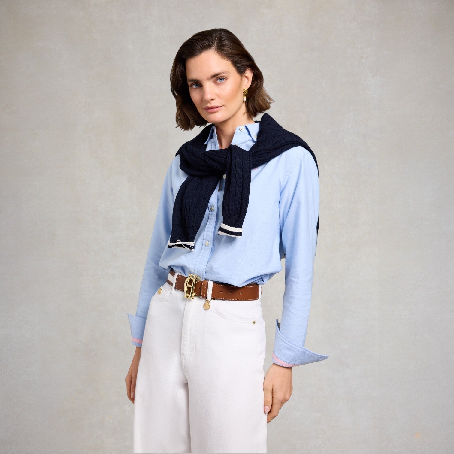 Holland Cooper Women's Oxford Shirt Sky Blue