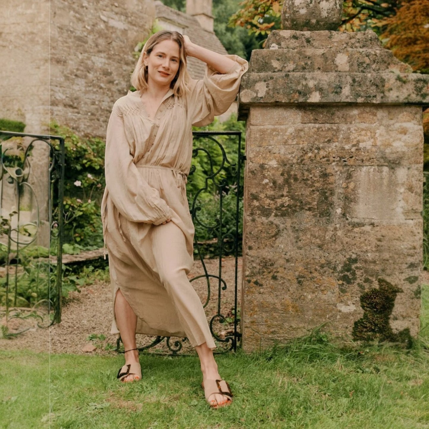 Penelope Chilvers Biarritz Buckle Sandal Camel