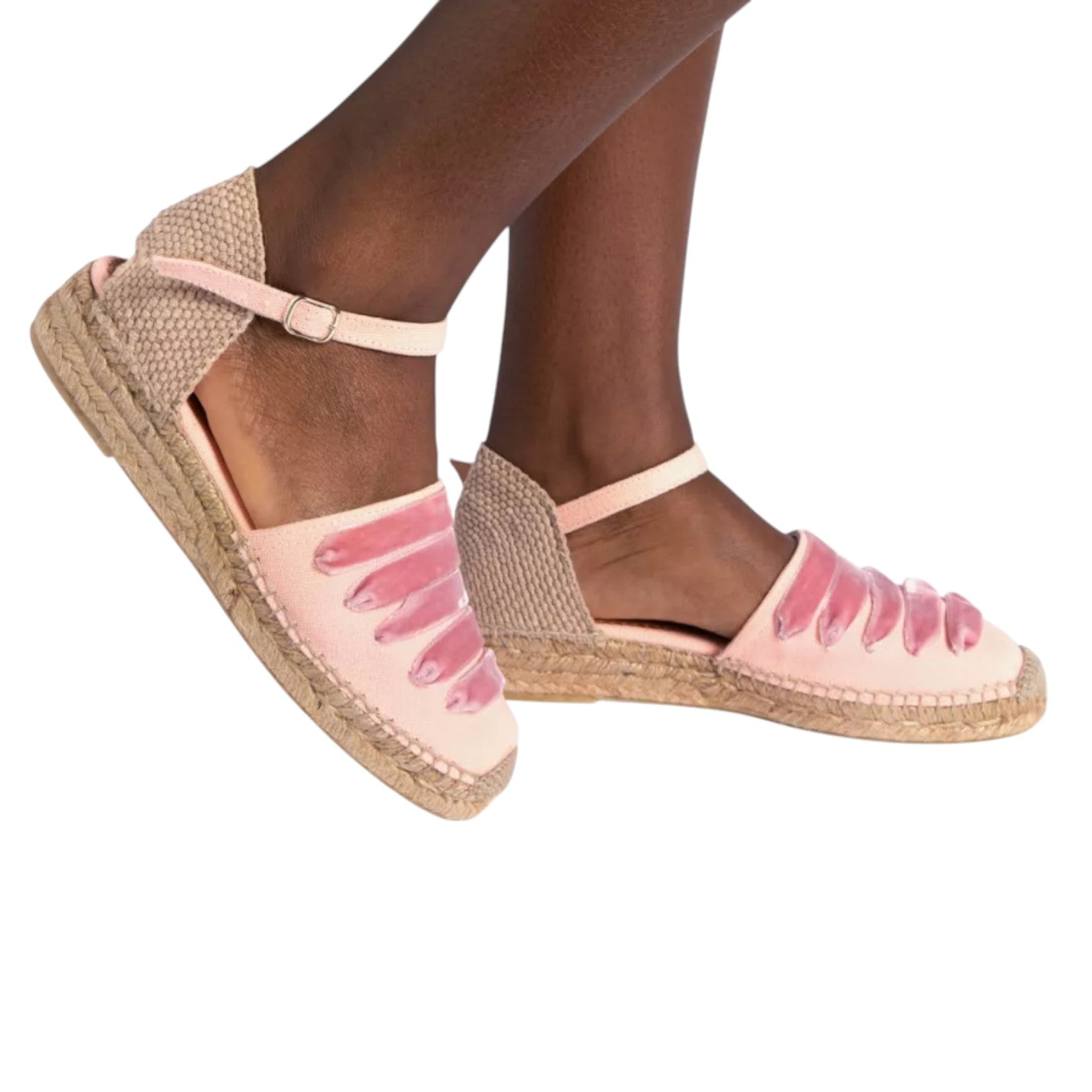 Penelope Chilvers Low Mary Jane Dali Espadrille Tea Rose/Tea Rose