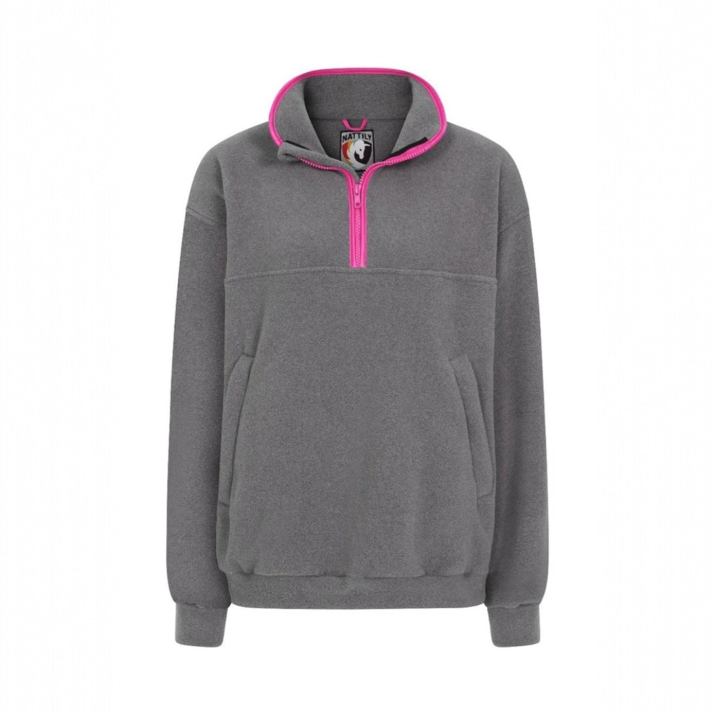 Nattily Dressed Fleece Quarter Zip Grey