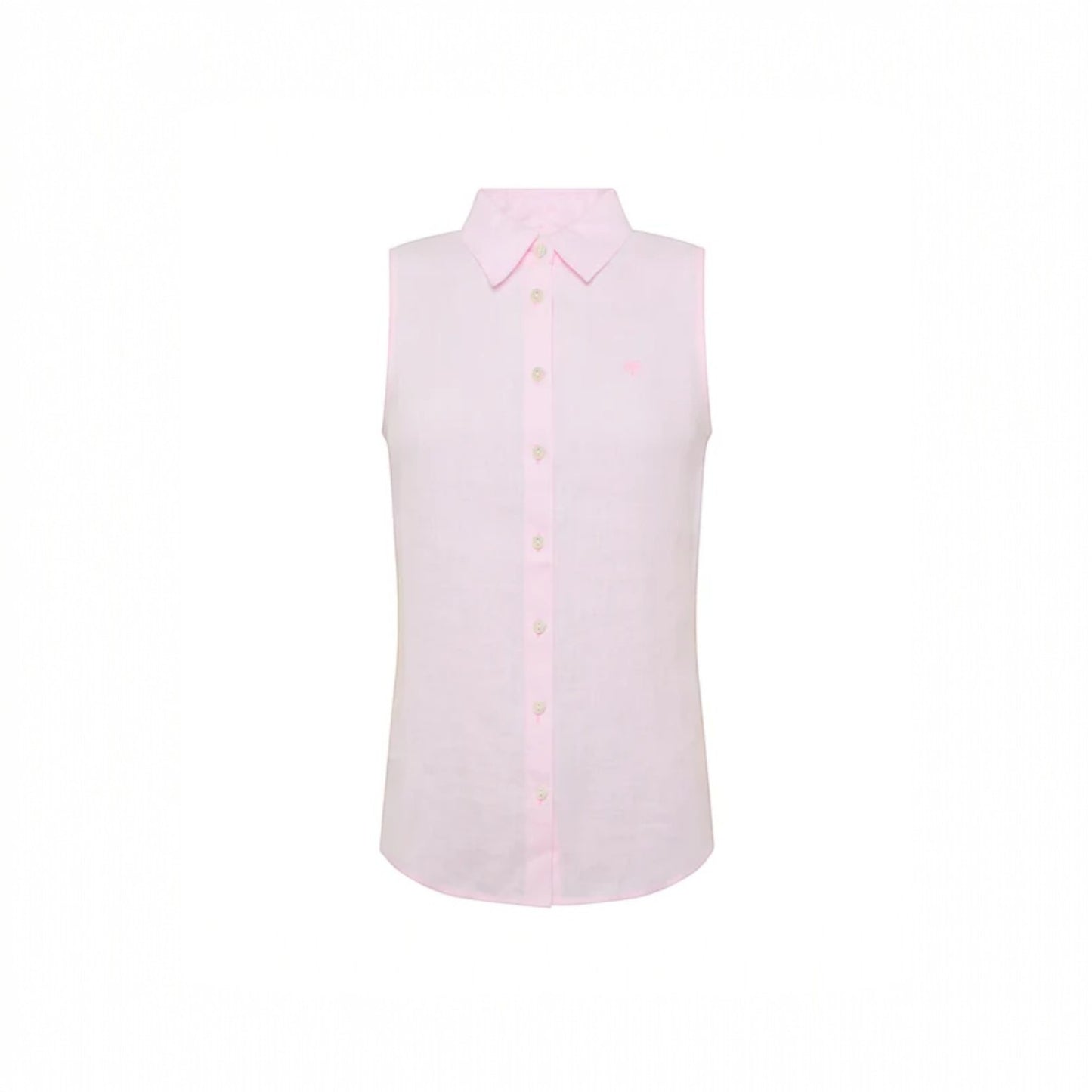 Pink sleeveless shirt on a white background