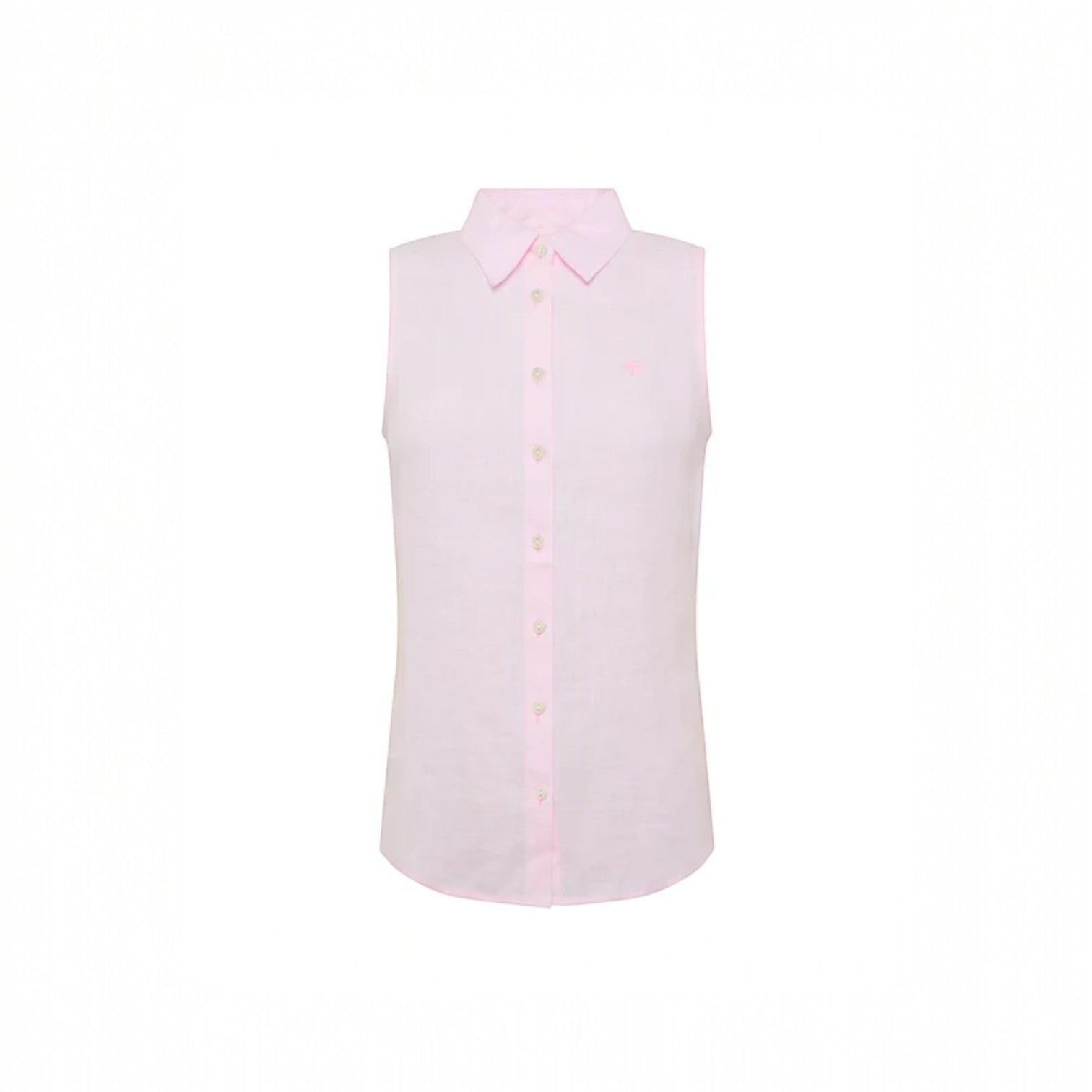 Pink sleeveless shirt on a white background