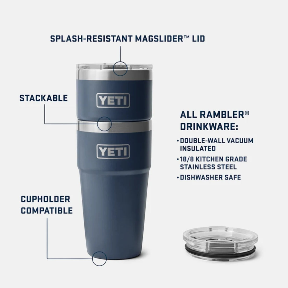 Yeti Rambler® 20 oz Stackable Cup Tropical Pink