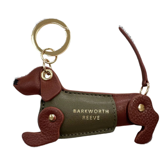 Barkworth Reeve Sausage Dog Key Ring Conker & Khaki