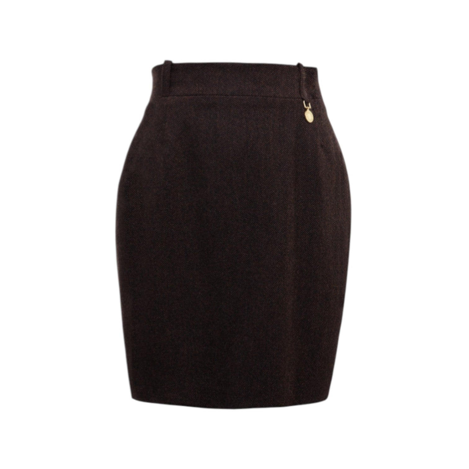Holland Cooper Regency Skirt Chocolate Herringbone