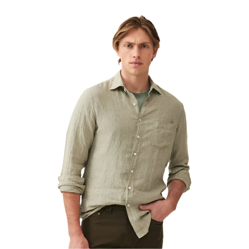 Rodd & Gunn Coromandel Linen Shirt Sage Grey
