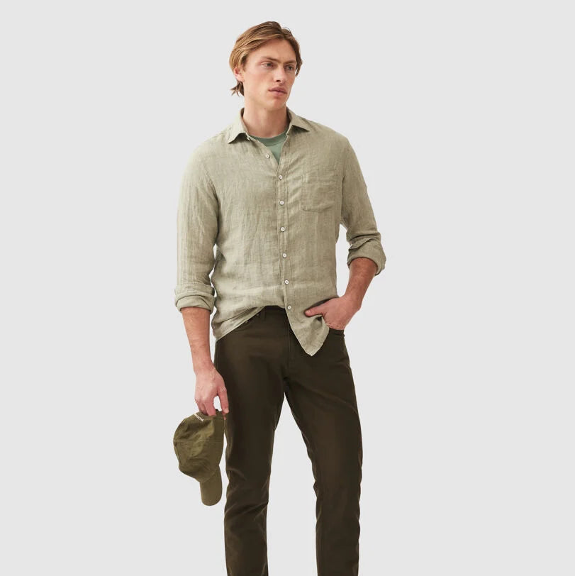 Rodd & Gunn Coromandel Linen Shirt Sage Grey