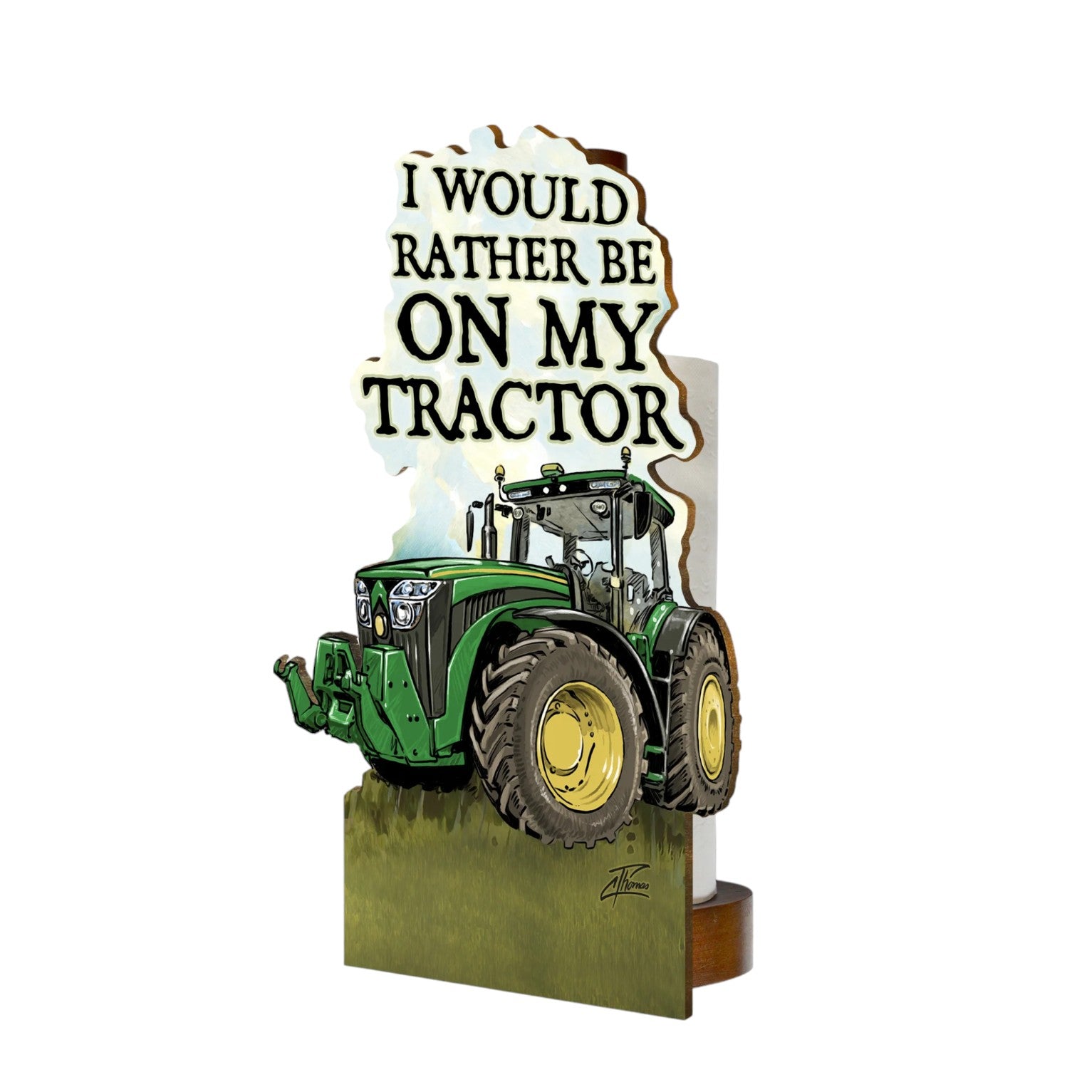 Loo Prints Tractor Kitchen/Loo Roll Holder