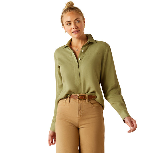 Ariat Pocklington Blouse Oil Green