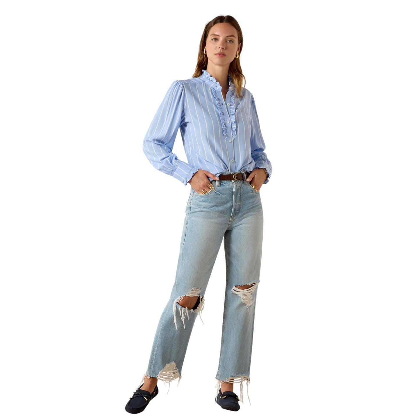 Ariat Cricklade Blouse Pacific Blue Stripe