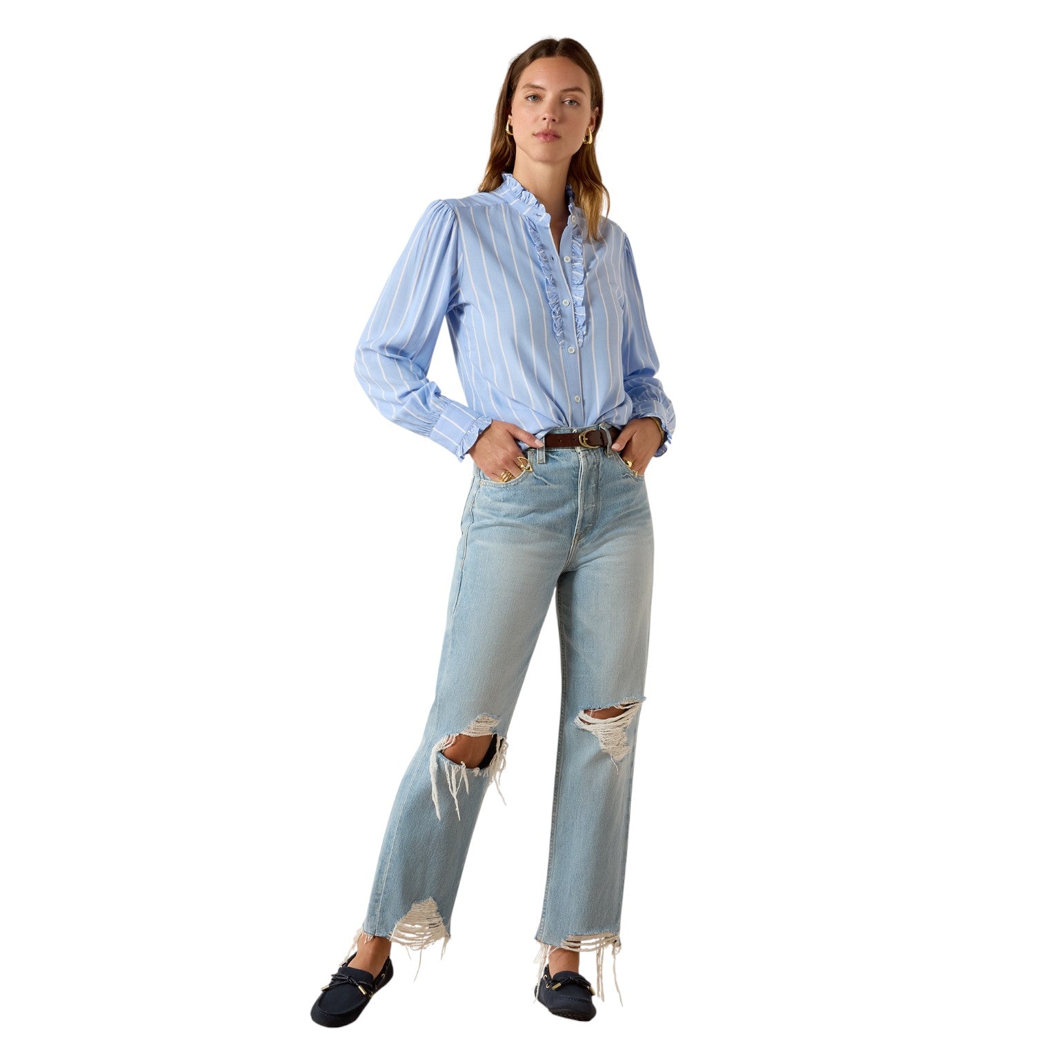 Ariat Cricklade Blouse Pacific Blue Stripe