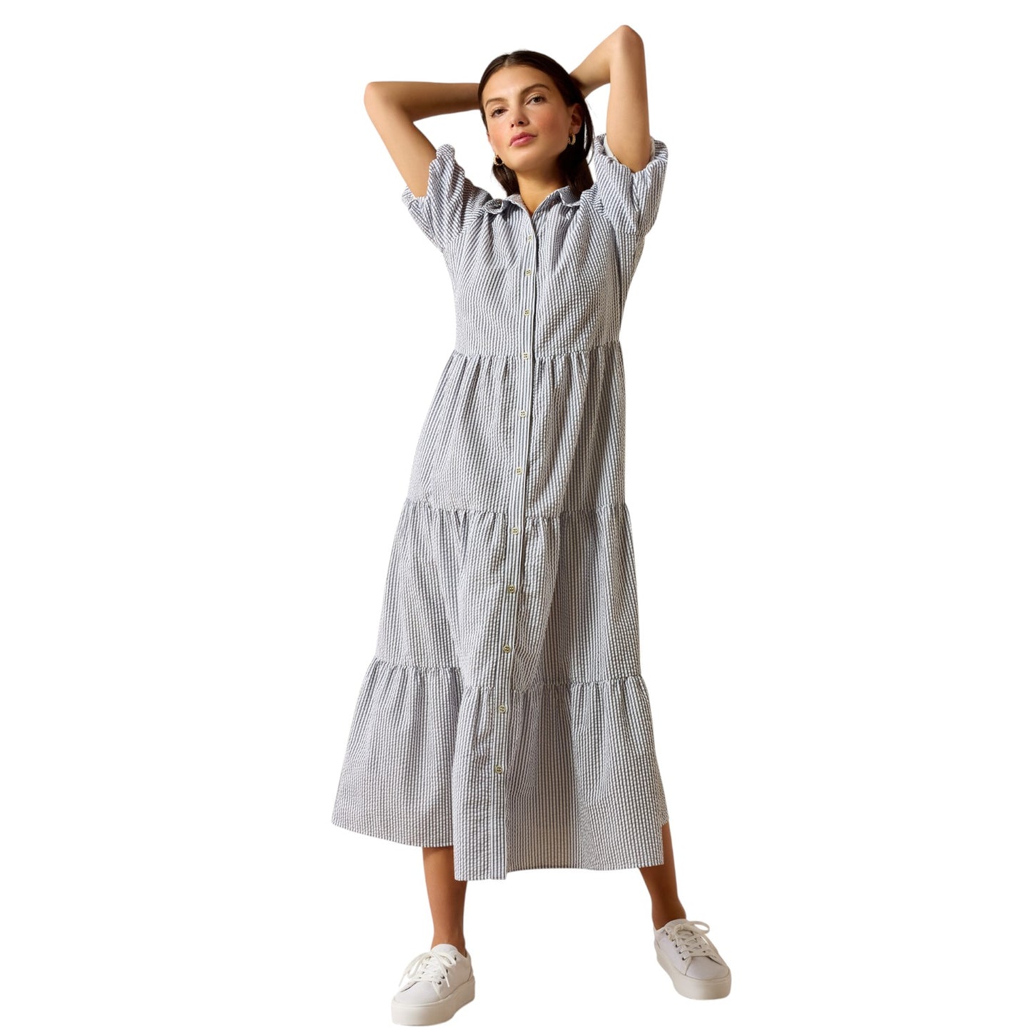 Ariat Dovestone Dress Navy & White Stripe