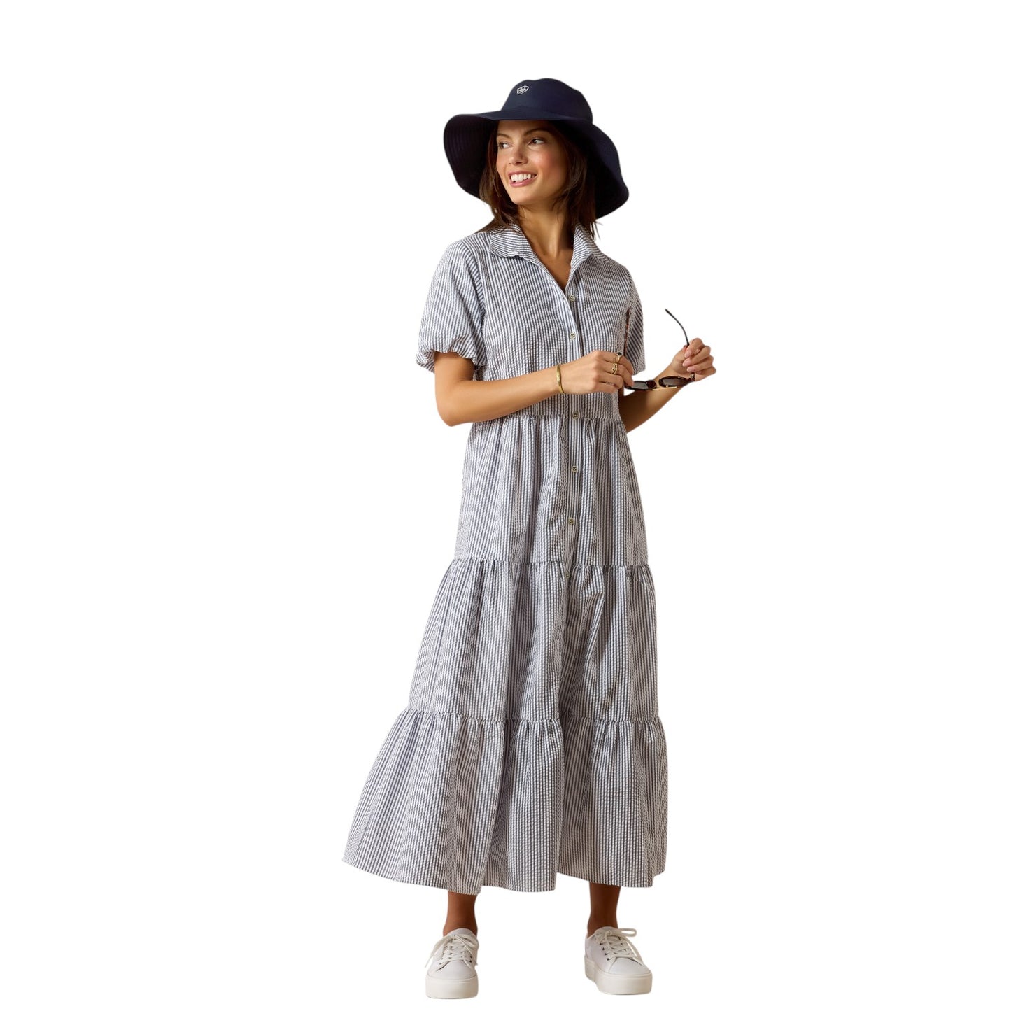 Ariat Dovestone Dress Navy & White Stripe