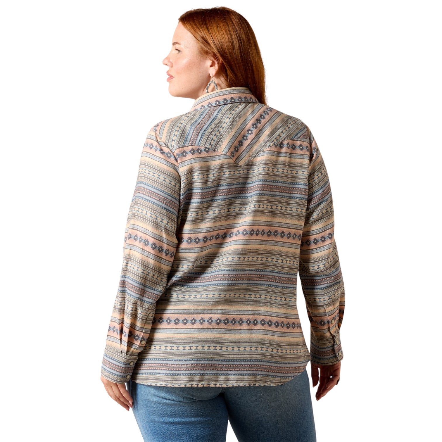 Ariat Arizona Western Snap Shirt Ombre Blue Southwest