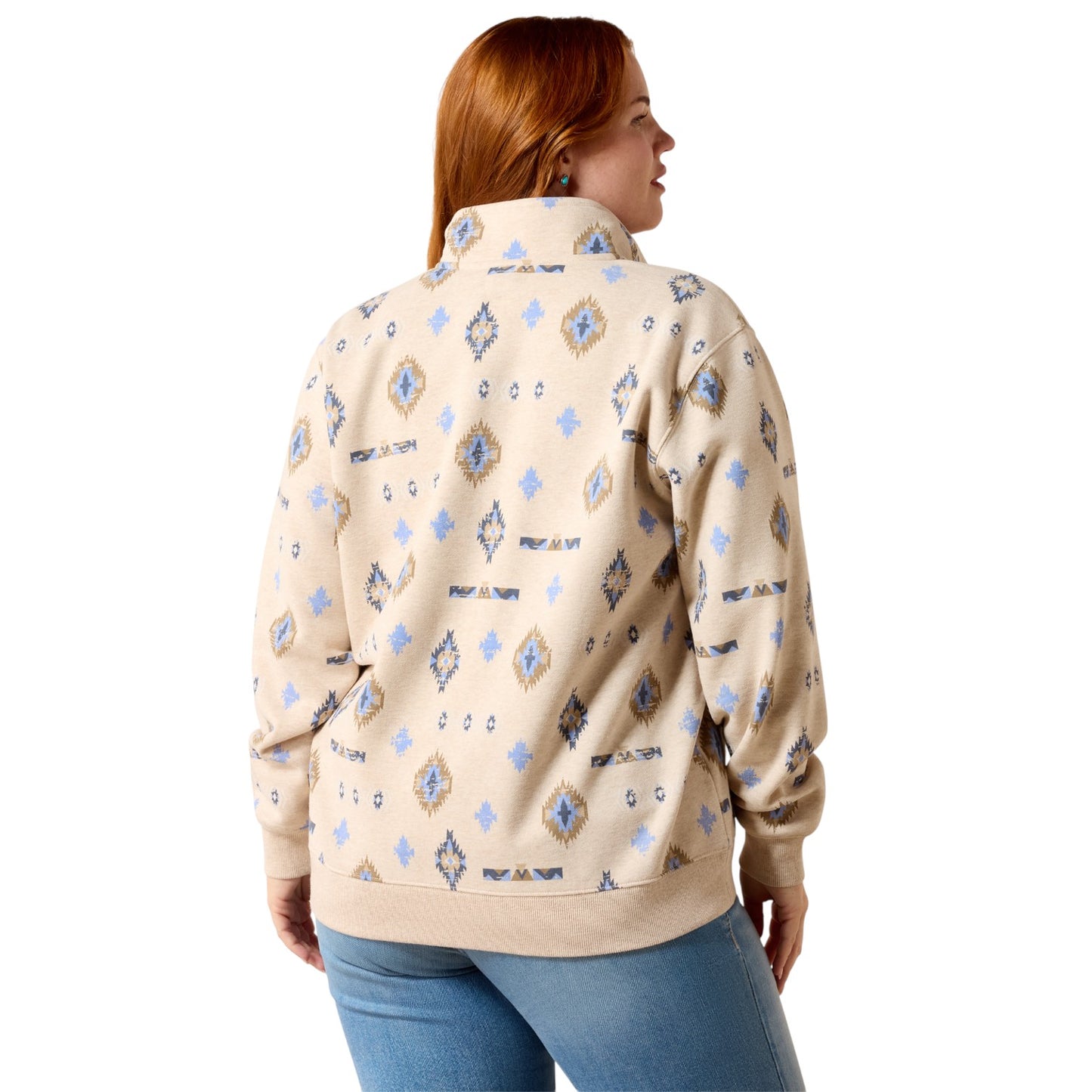 Ariat Sapphire 1/2 Zip Sweatshirt Oatmeal Heather