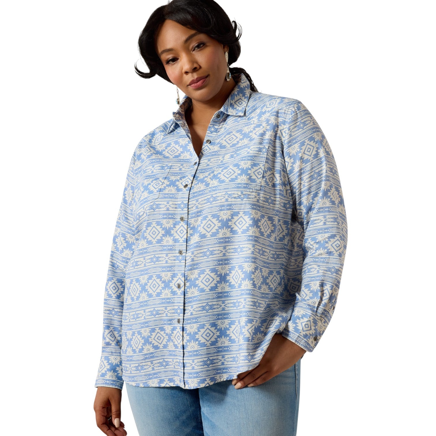 Ariat Billie Jean Shirt Ashleigh Blue Crystal Southwest