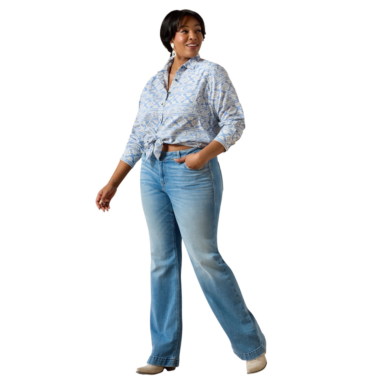 Ariat Billie Jean Shirt Ashleigh Blue Crystal Southwest