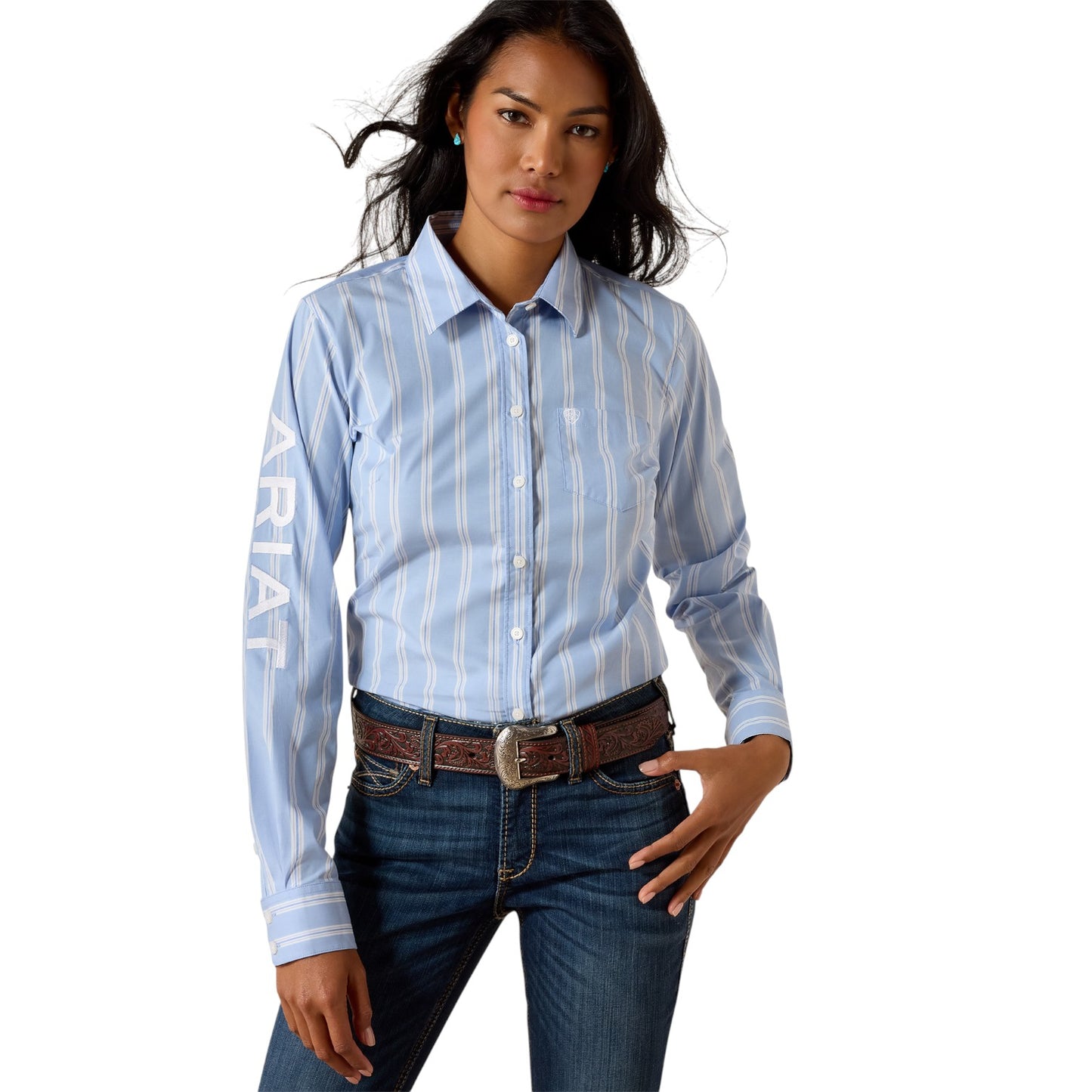Ariat Team Kirby Shirt Ashleigh Blue Stripe