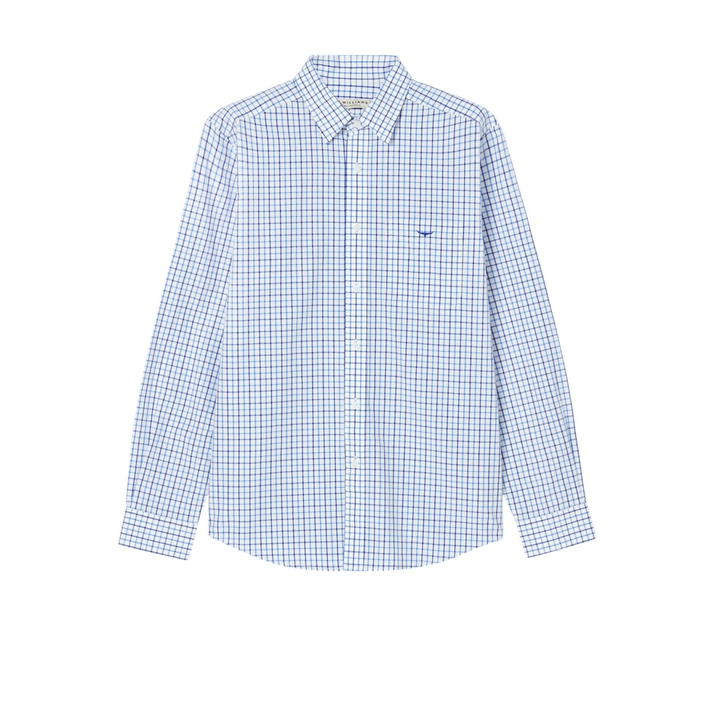 R.M.Williams Collins Shirt - Pale Blue/White/Navy