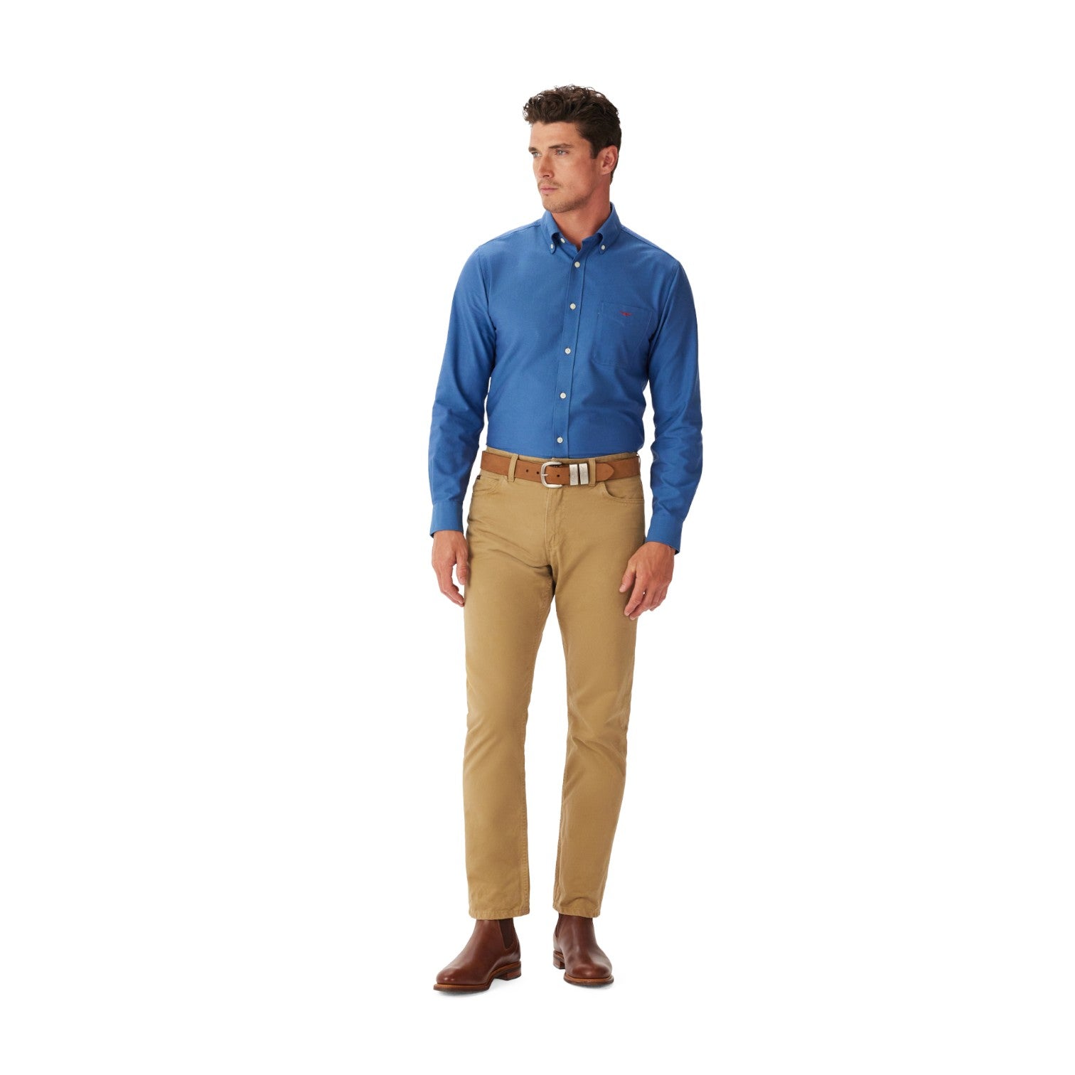 R.M. Williams Regular Oxford BDC Shirt Bright Blue