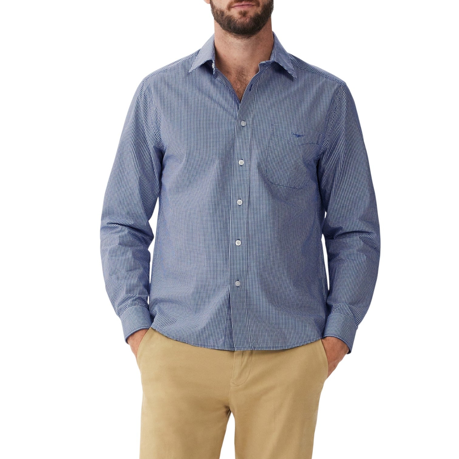 R.M. Williams Classic Shirt Navy White