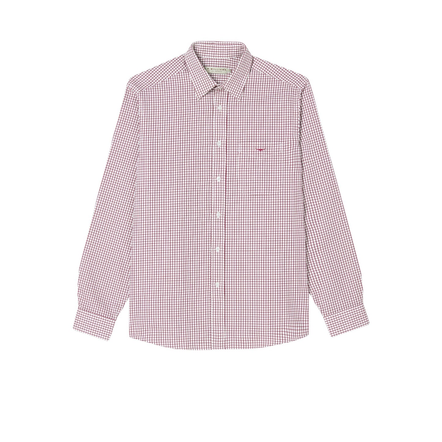 R.M.Williams Collins Shirt - Burgundy White