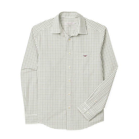 R.M. Williams Newland Poplin Check Shirt Moss